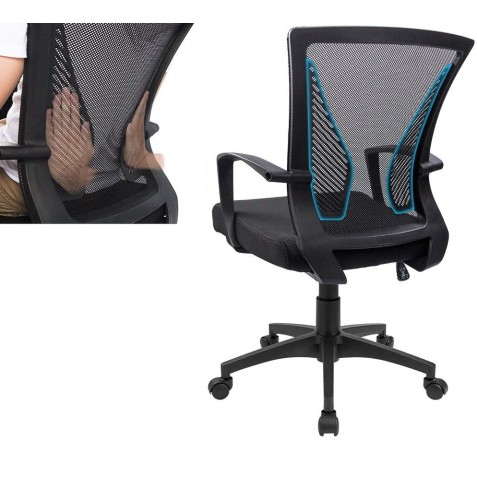 SILLA OFICINA OF500 NEGRO MUVIP