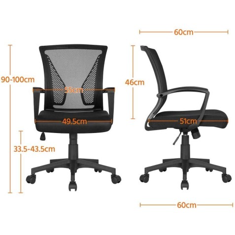 SILLA OFICINA OF500 NEGRO MUVIP