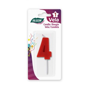 VELA ROJA NUMERO 4 ALGON