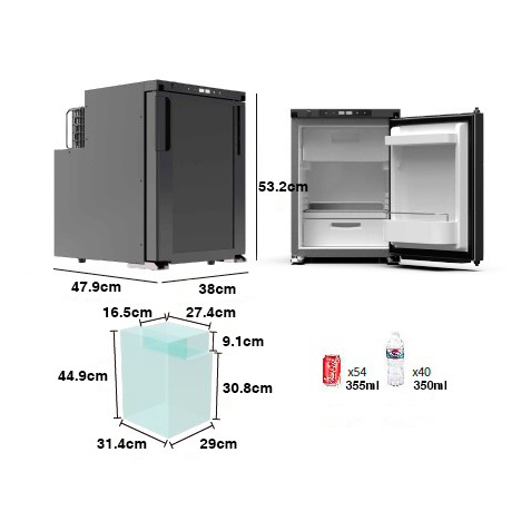 NEVERA FIJA CON COMPRESOR LG 12V 45...