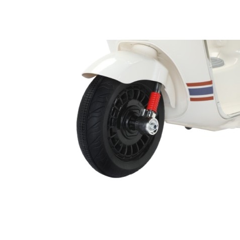 MOTO SCOOTER CLASICO CON RUEDINES BLANCO