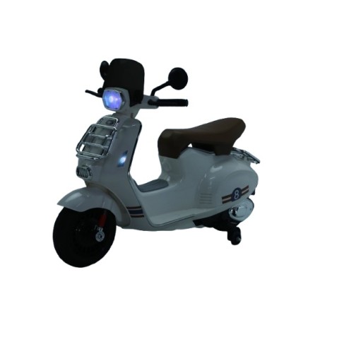 MOTO SCOOTER CLASICO CON RUEDINES BLANCO