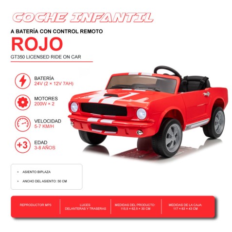 COCHE INFANTIL A BATERIA CON CONTROL...