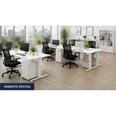 MESA DE OFICINA 140X80X75CM BLANCA...