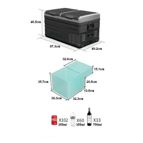 NEVERA PORTATIL CON COMPRESOR LG 72...