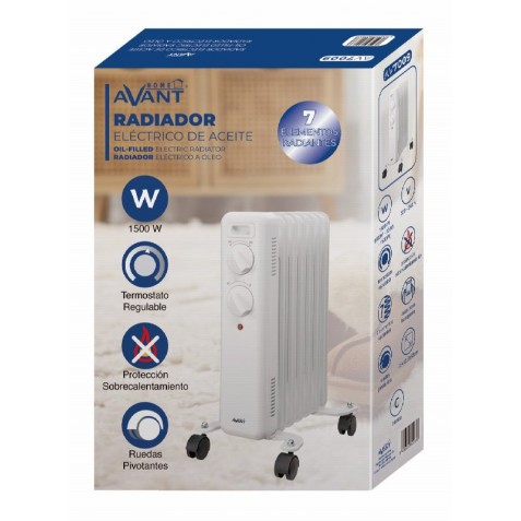 RADIADOR DE ACEITE 7 ELEMENTOS 1500W...