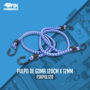 JUEGO 2 GANCHOS ELASTICOS GOMA 120CM...