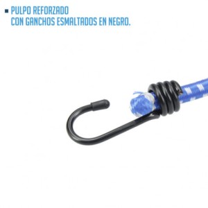 JUEGO 2 GANCHOS ELASTICOS GOMA 120CM...