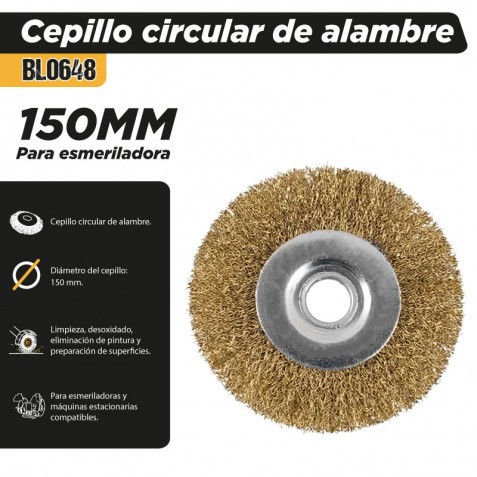 CEPILLO CIRCULAR DE ALAMBRE 150MM...