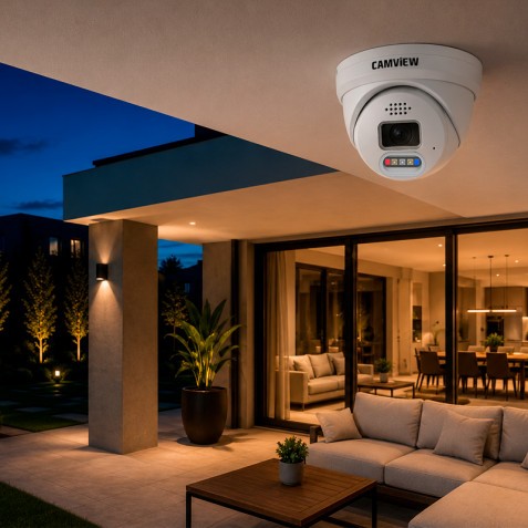 CAMARA IP DOMO 5MP POE CON AI SIRENA,...