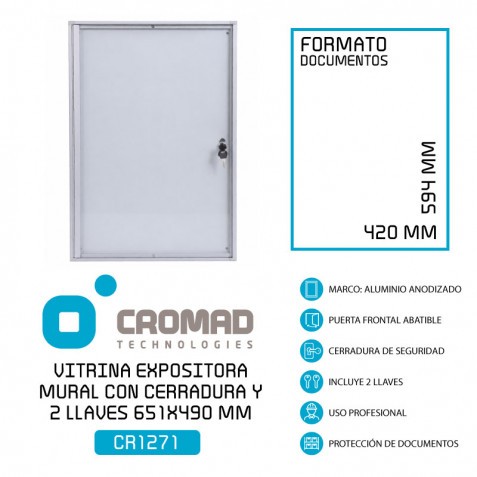 VITRINA ANUNCIOS MURAL CON CERRADURA...