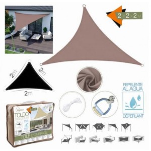 TOLDO TRIANGULAR 2X2X2 METROS TOPO...