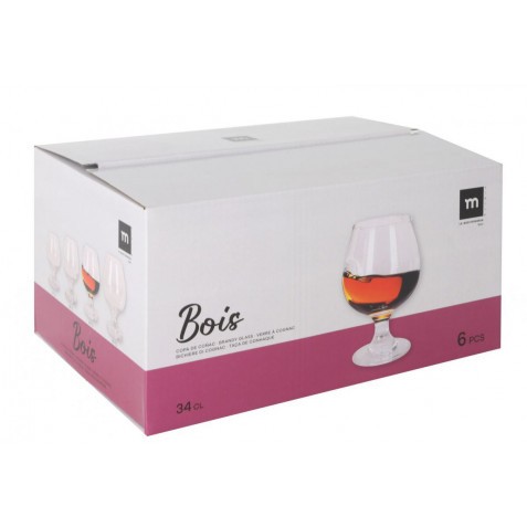 SET 6 COPAS COÑAC 340ML BOIS LA...