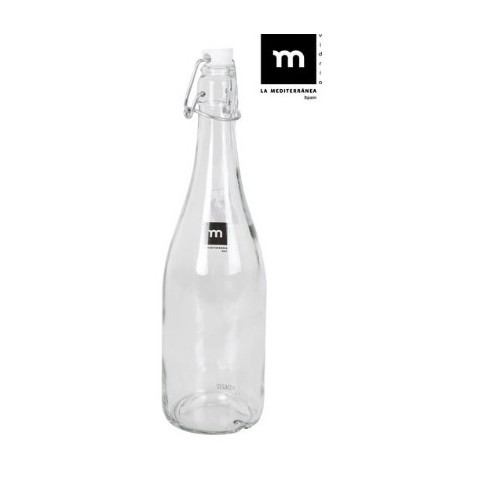 BOTELLA VIDRIO CON TAPON HERMETICO...