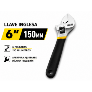 LLAVE INGLESA 6" 150MM CON MANGO...