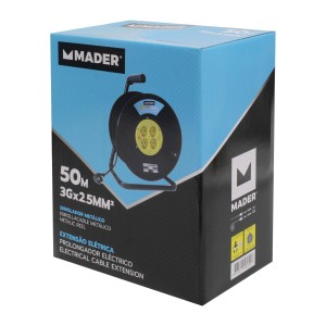ENROLLADOR DE CABLE METALICO 50M 3X2.5MM