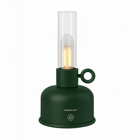 LAMPARA DE ACEITE LED VINTAGE VERDE...
