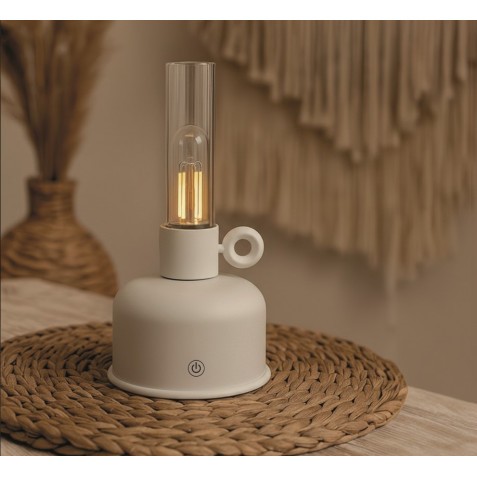 LAMPARA DE ACEITE LED VINTAGE BEIGE...