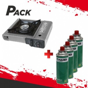 PACK COCINA GAS PORTATIL MUVIP + 4...