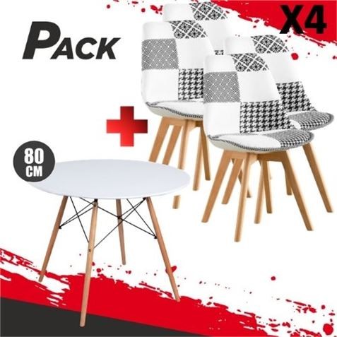 MESA REDONDA DESIGN D500 80CM BLANCA...