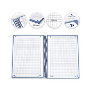 CUADERNO ESPIRAL TAPA DURA AZUL A4+...