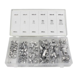 JUEGO 150 PCS REMACHES DE TUERCA MADER