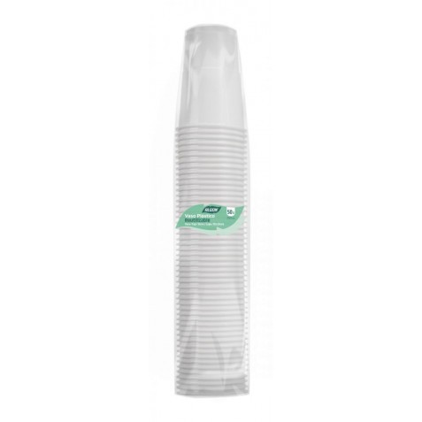 PACK 50 VASOS PLASTICOS BLANCO 250CC...