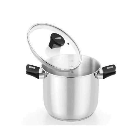 OLLA DE ACERO INOX CON TAPA DE...