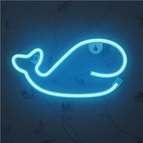 LAMPARA DECORATIVA NEON LED WHALE...