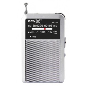 RADIO PORTATIL AM/FM ANALOGICA PLATA...