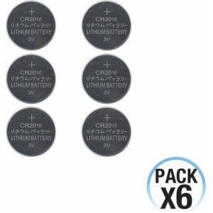 PACK 6 PILAS LITIO BOTÓN CR2025