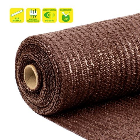 MALLA DE SOMBREO MARRON 4X5 METROS...