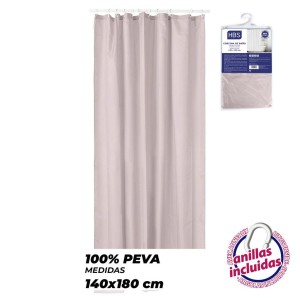 CORTINA DE BAÑO 140X180 ROSA HBS