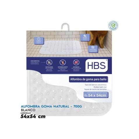 ALFOMBRA GOMA NATURAL - 700G BLANCO HBS