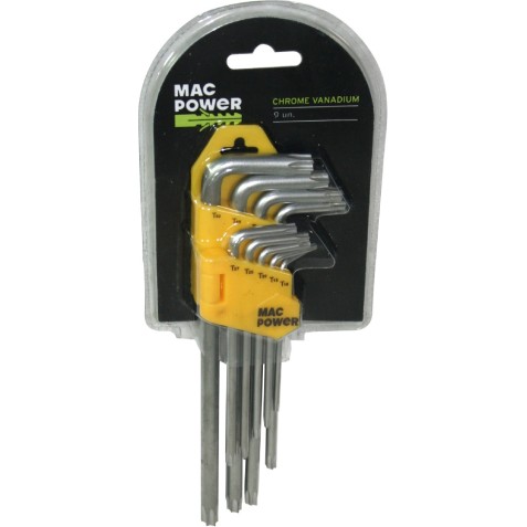 LLAVES TORX LARGA, 9PCS CROMO VANADIO...