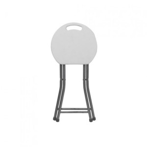 TABURETE PLEGABLE RESINA Y ACERO 30X45CM