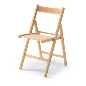 SILLA PLEGABLE DE MADERA NATURAL