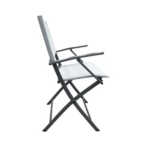 SILLA PLEGABLE CON BRAZOS GRIS CLARO...