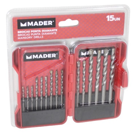 JUEGO 15 PCS BROCAS PUNTA DIAMENTE...