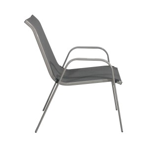 SILLA EXTERIOR METÁLICA JUNE GRIS...