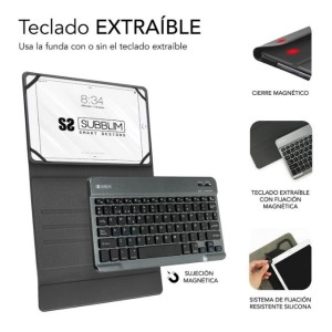 FUNDA CON TECLADO BLUETOOTH EXTRAIBE...