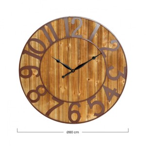 RELOJ DE PARED VINTAGE MADERA OSCURA...