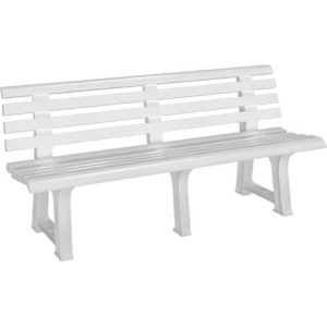 BANCO JARDIN 3 PLAZAS ORCHIDEA BLANCO