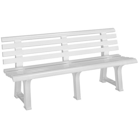 BANCO JARDIN 3 PLAZAS ORCHIDEA BLANCO