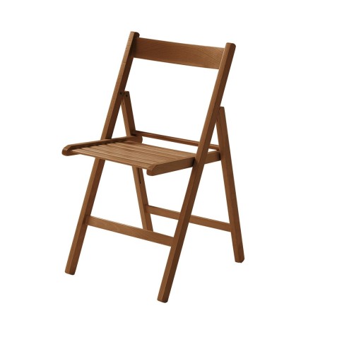 SILLA PLEGABLE HAYA BARNIZADA NOGAL