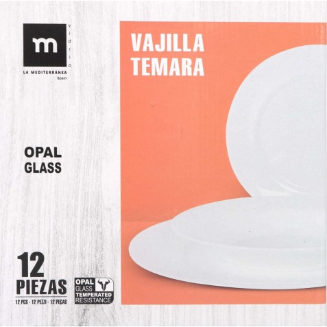 VAJILLA 12 PIEZAS TEMARA