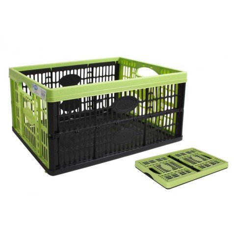 CAJA PLEGABLE 32 LITROS VERDE Y NEGRA