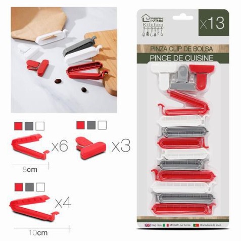 PACK 13 PINZAS DE CIERRE PLASTICO...