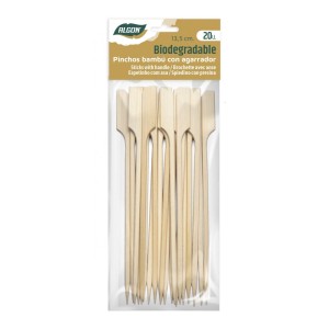 PACK 20 PINCHOS BAMBU CON AGARRADOR...