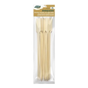 PACK 20 PINCHOS BAMBU CON AGARRADOR...